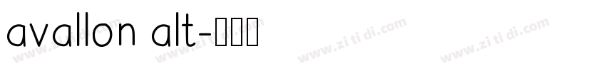 avallon alt字体转换